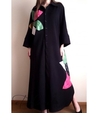 Nauja susagstoma suknelė su eco odos detalėmis